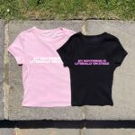 Y2K Baby Fitted Tee - 3D Puff Print Festival Style Top