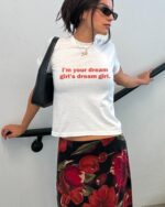 Y2K Baby Tee I'm Your Dream Girl – Funny Lesbian Pride Crop Top