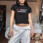 Y2K I Love Zo.hran Mamdani Tee – Trendy Feminist Crop Top