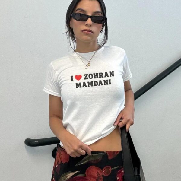 Y2K I Love Zo.hran Mamdani Tee – Trendy Feminist Crop Top
