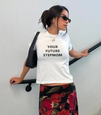 Y2K Your Future Stepmom Baby Tee – Funny Croptop for Summer