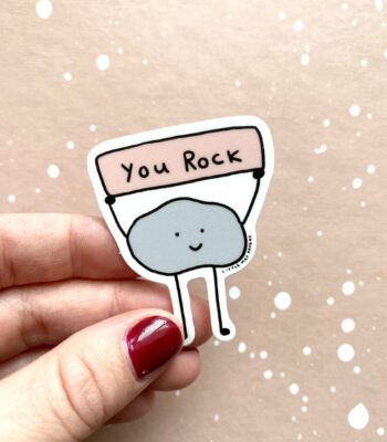 You rock vinyl sticker – Cute durable die cut for any surface