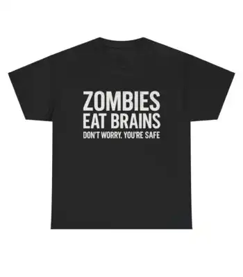 Zombies Eat Brains Shirt – Funny Unisex Halloween Graphic Tee