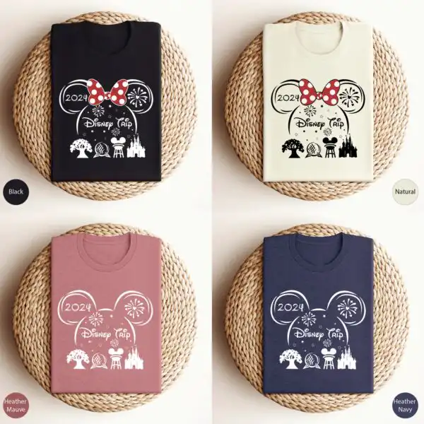 2024 Disney Trip Shirts – Mickey & Minnie Family Matching Tees