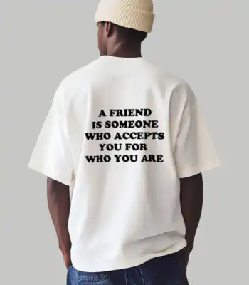 A friend accepts you shirt – Minimalist black and white tee