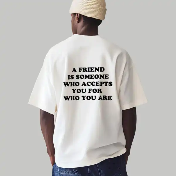 A friend accepts you shirt – Minimalist black and white tee