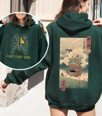 A Heart's A Heavy Burden Hoodie – Studio Ghibli Anime Design