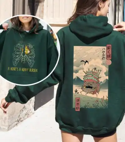 A Heart's A Heavy Burden Hoodie – Studio Ghibli Anime Design