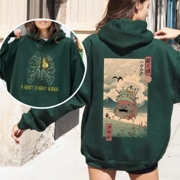 A Heart's A Heavy Burden Hoodie – Studio Ghibli Anime Design
