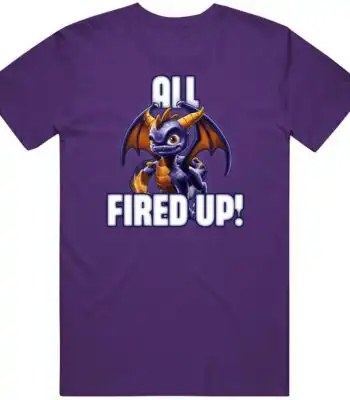 All Fired Up Spyro Parody T-Shirt – Comfy Cotton Gamer Tee