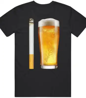 Beer And Cigarette Meme T Shirt – Soft Combed Cotton Tee