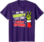 Christmas On Naughty List T-Shirt – Funny Pajama Tee for All