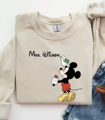 Custom Disney Teacher Sweatshirt – Cute Personalized Gift for Educators