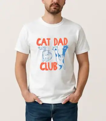 Funny Cat Dad Club Shirt – Soft Tee for Cat Lovers 2025