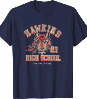Hawkins High School Distressed Tee – Retro Stranger Things Shirt