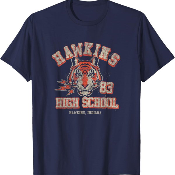 Hawkins High School Distressed Tee – Retro Stranger Things Shirt