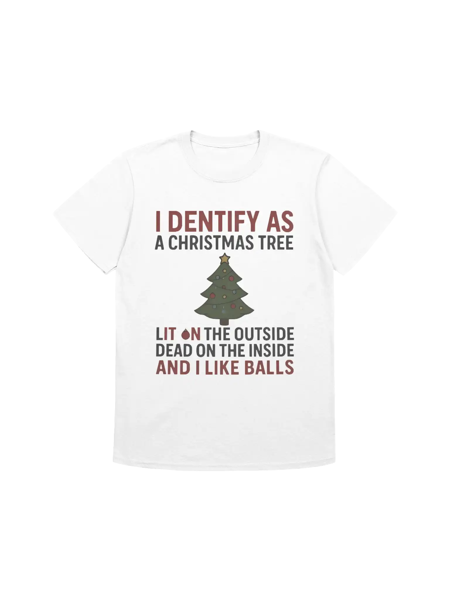 I identify as a Christmas tree shirt – Funny holiday graphic tee I identify as a Christmas tree shirt – Funny holiday graphic tee