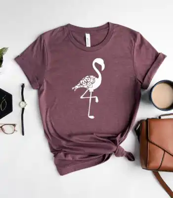 Mandala Flamingo Shirt – Colorful Graphic Tee for Bird Lovers