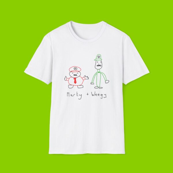 Marty and Weegee Funny T-Shirt – Retro Gamer Family Tee
