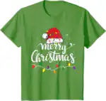 Merry Christmas Santa Hat T-Shirt – Fun Family Holiday Tee