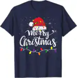 Merry Christmas Santa Hat T-Shirt – Fun Family Holiday Tee