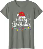 Merry Christmas Santa Hat T-Shirt – Fun Family Holiday Tee