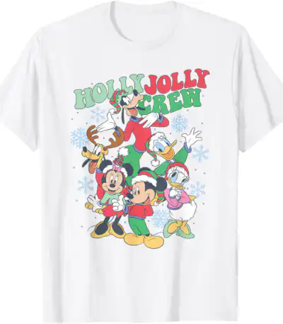 Mickey & Friends Christmas Crew Tee – Fun Holiday Family Shirt