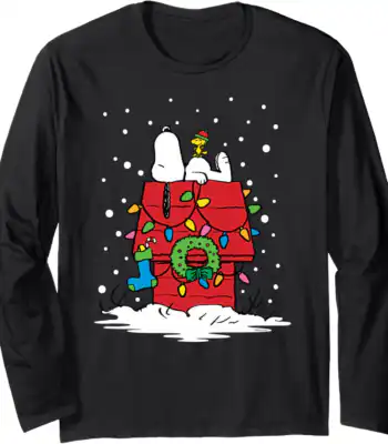 Peanuts Christmas Stocking Long Sleeve Tee – Fun Holiday Top
