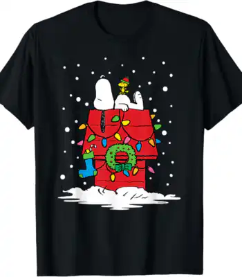Peanuts Holiday Snoopy & Woodstock Tee – Fun Festive Graphic Shirt