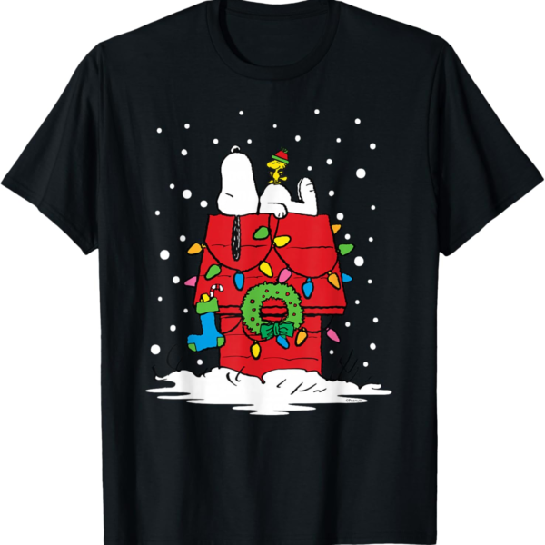 Peanuts Holiday Snoopy & Woodstock Tee – Fun Festive Graphic Shirt
