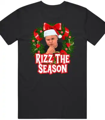 Rizzler Christmas Meme Tee – Fun Cotton T-Shirt for TikTok Fans