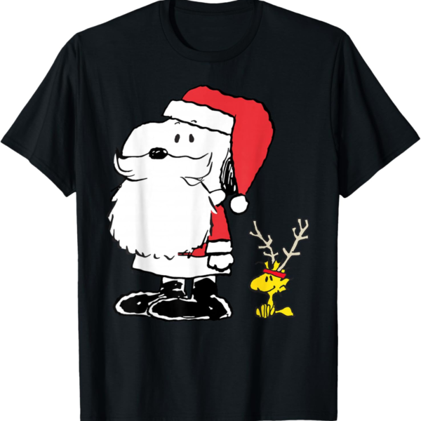 Snoopy Woodstock Christmas Antlers Tee – Fun Holiday Shirt