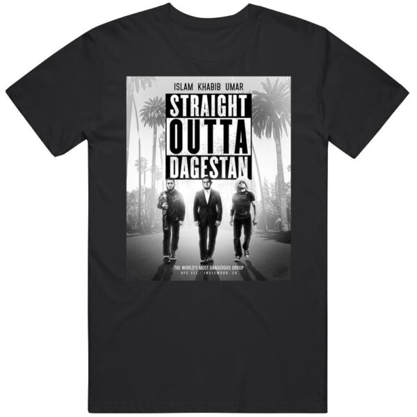 Straight Outta Dagestan Fighter Fan Tee – Soft Cotton Graphic Shirt