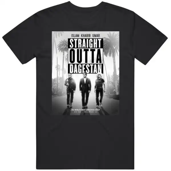 Straight Outta Dagestan Fighter Fan Tee – Soft Cotton Graphic Shirt