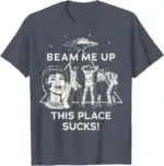 Stranger Things Beam Me Up T-Shirt – Lightweight Classic Fit Tee