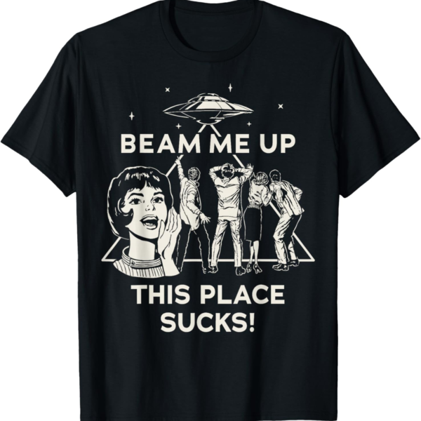 Stranger Things Beam Me Up T-Shirt – Lightweight Classic Fit Tee
