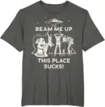 Stranger Things Beam Me Up T-Shirt – Lightweight Classic Fit Tee