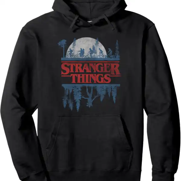 Stranger Things Blue Gradient Hoodie – Cozy Upside Down Design