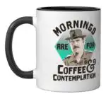 Stranger Things Coffee Contemplation Mug – Black and White Ceramic