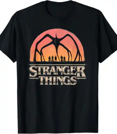 Stranger Things Mind Flayer Distressed Tee - Lightweight Unisex Shirt