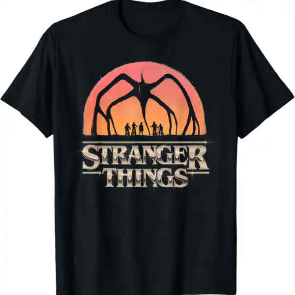 Stranger Things Mind Flayer Distressed Tee - Lightweight Unisex Shirt