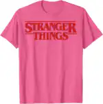 Stranger Things Red Logo Tee – Lightweight Classic Fit Shirt