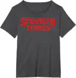 Stranger Things Red Logo Tee – Lightweight Classic Fit Shirt
