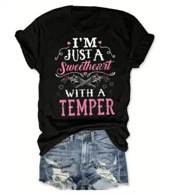 Sweetheart With a Temper Hoodie – Country Girl Attitude Sweatshirt