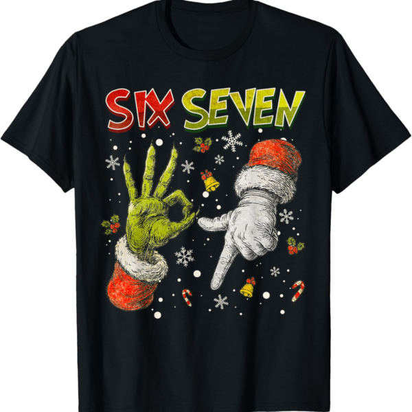 Trending Six Seven Meme Christmas Tee – Fun Holiday Shirt for All
