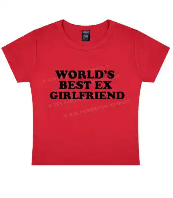 Best Ex Girlfriend Y2K Baby Tee – Fitted Cropped Cotton Top