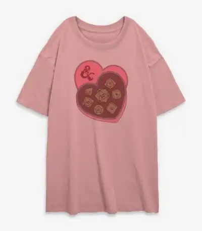 Dungeons & Dragons Dice Box T-Shirt – Fun Chocolate Graphic Tee