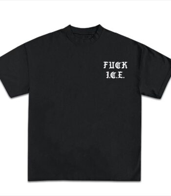 FUCK ICE Black Graphic Tee – Unisex Loose Fit Streetwear