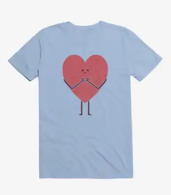 Heart Hands Light Blue T-Shirt – Cute Graphic Love Tee