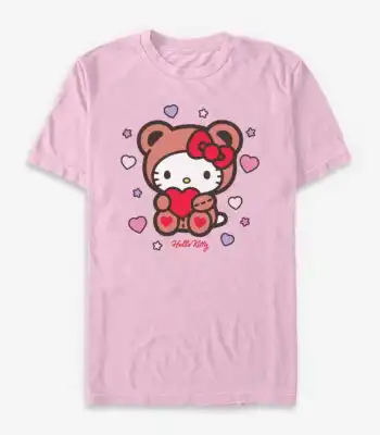 Hello Kitty Valentine Bear Tee – Cute Garment Dyed Shirt